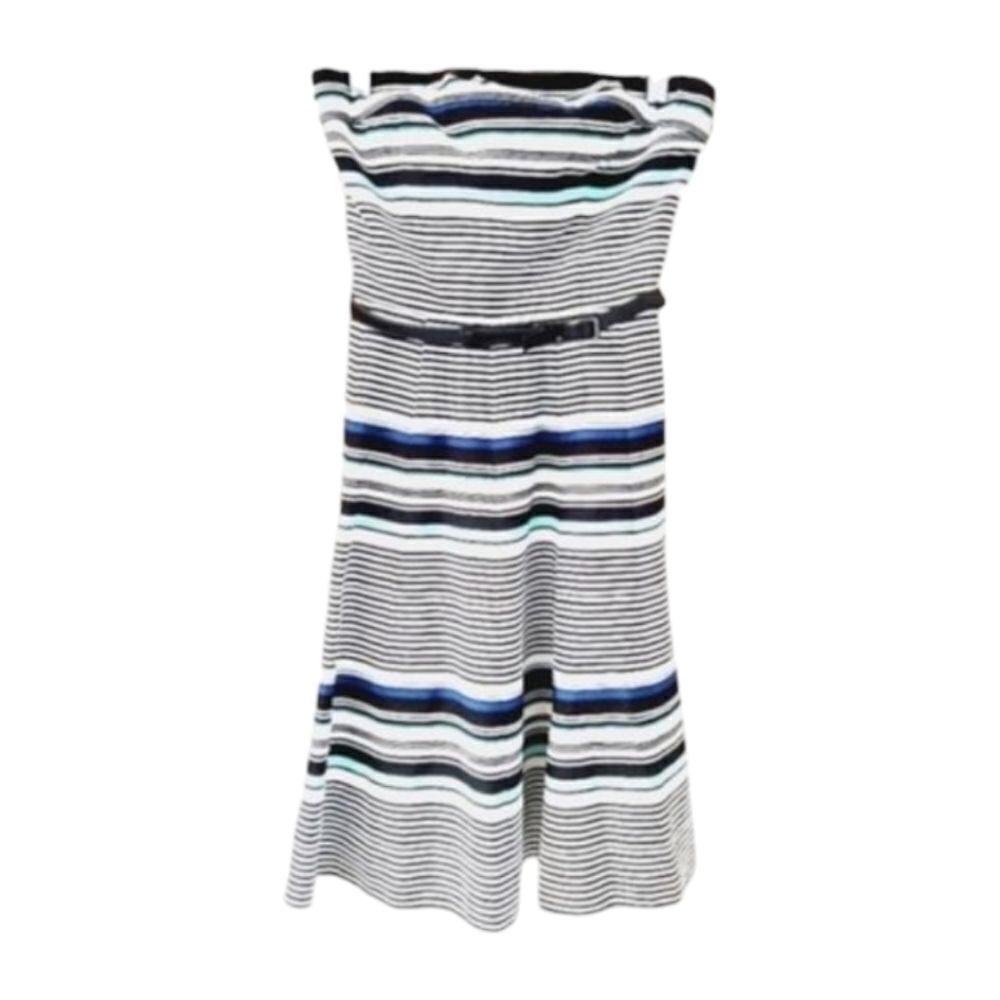 White House Black Market Sleeveless Stripped Mini dress. - Picture 2 of 10